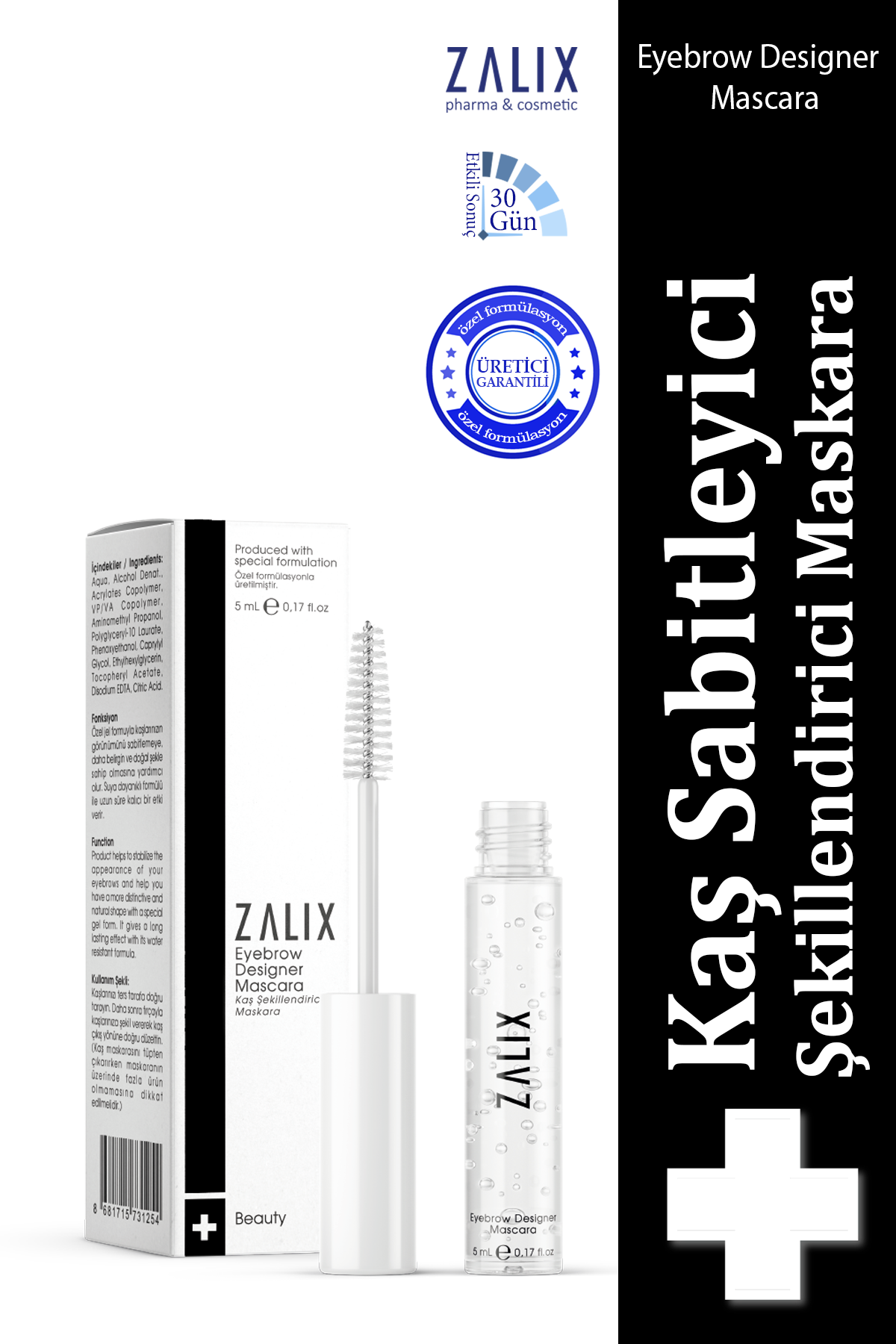 Kaş Sabitleyici & Şekillendirici Maskara 5 Ml Plus 2