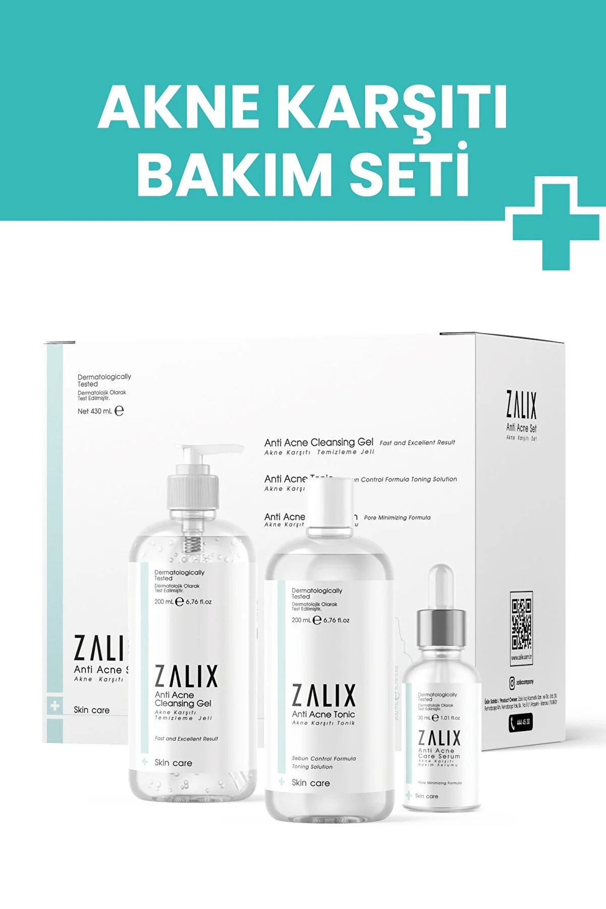 ZALİX Akne Karşıtı Set - Sivilce Ve Siyah Nokta Karşıtı